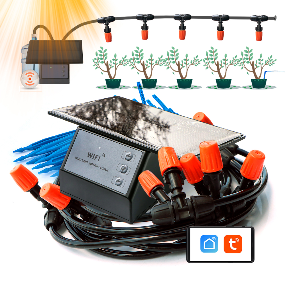 Smart Garden Valve - High Quality Tuya Solar Pane Wifi-compatibility