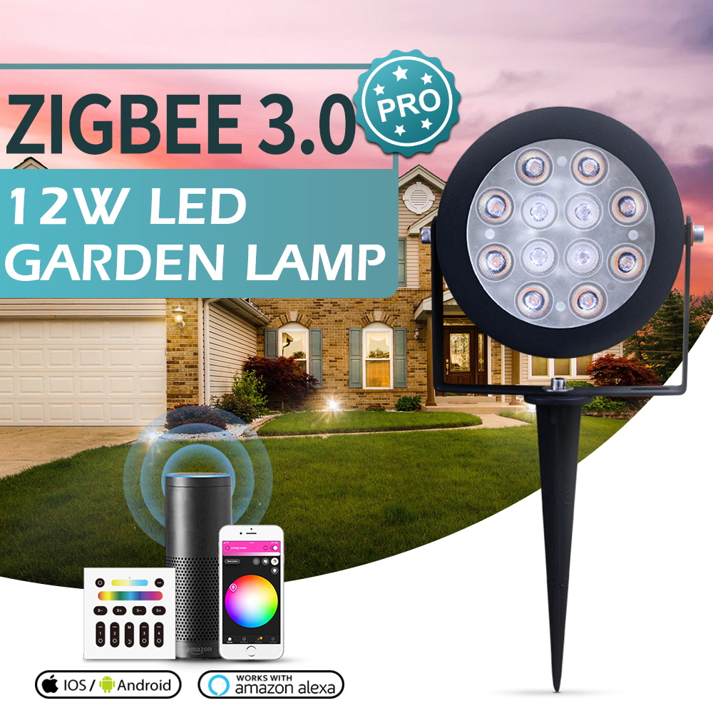 Smart Zigbee Garden Light - Zigbee 3.0 12w RGB CCT Garden