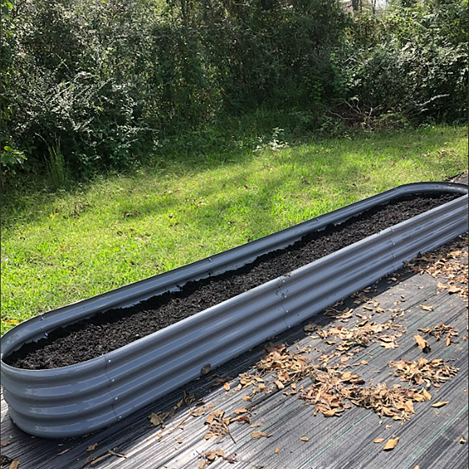 Smart Garden Storage - 12x2x1FT Galvanized Raised Garden Bed Outdoor