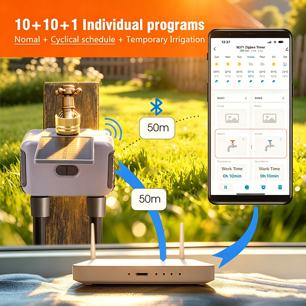 Tuay Smart Solar 2-Zone Wateri - Smart Garden Tap Timer 评论和价格