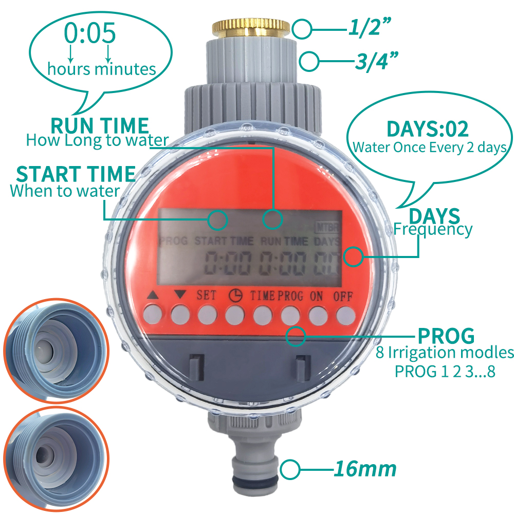 WUJIE Ball Valve Irrigation Ti - Smart Garden Tap Timer 评论和价格