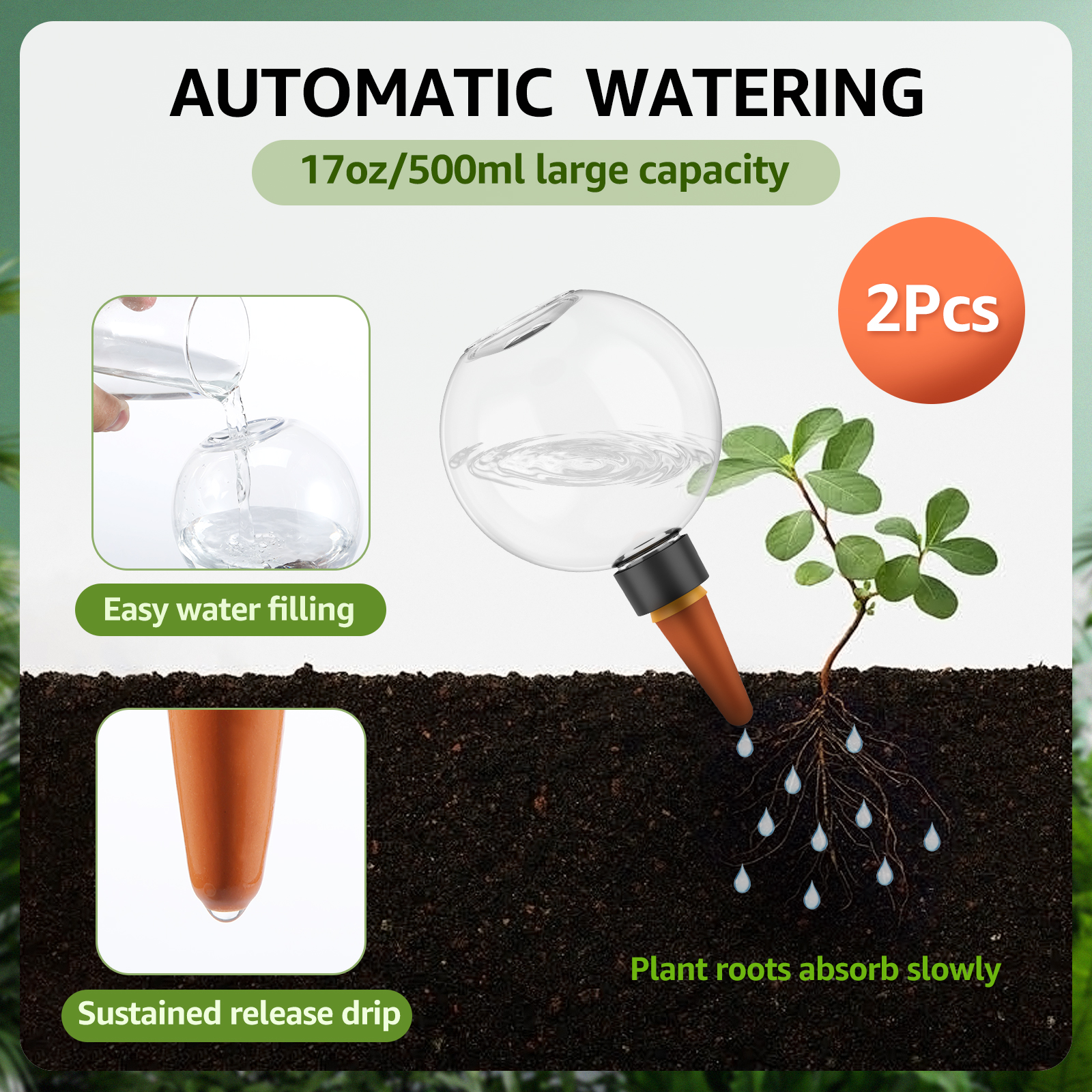 2/4Pcs 500ML Automatic Drip Ir - Smart Garden Technology 评论和价格