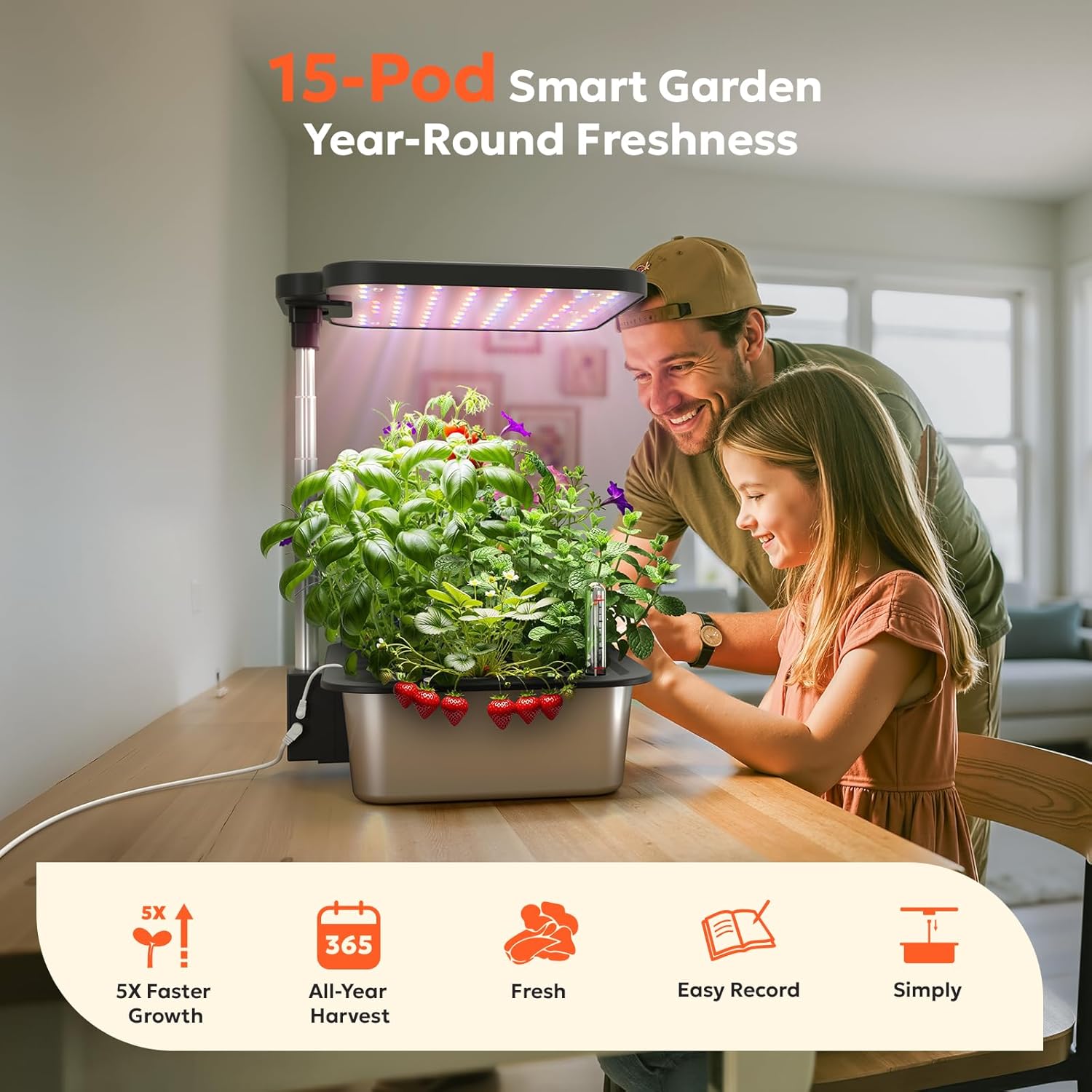 15-Pod Smart Hydroponics Growi - Smart Garden Herb 评论和价格