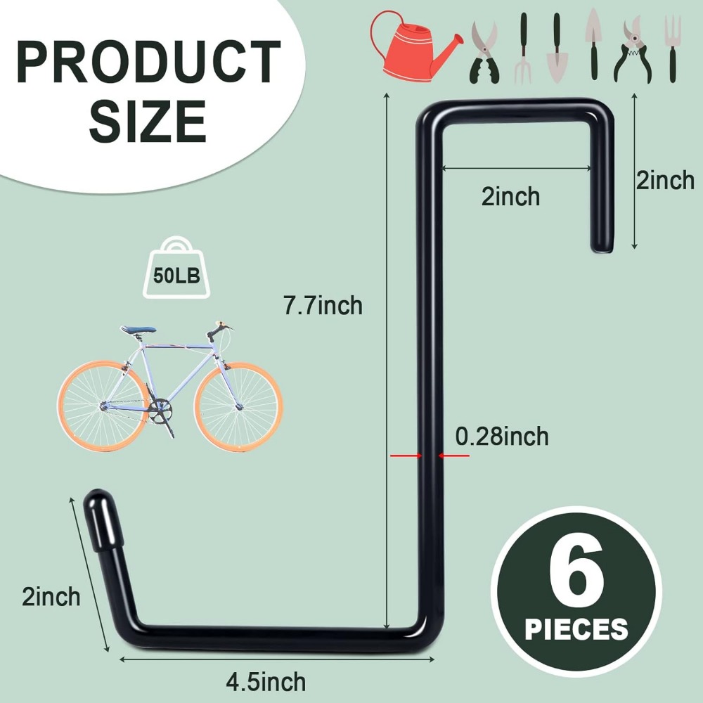 Larg 2/3/4/6/9 PCS Garage Hook - Smart Garden Storage 评论和价格