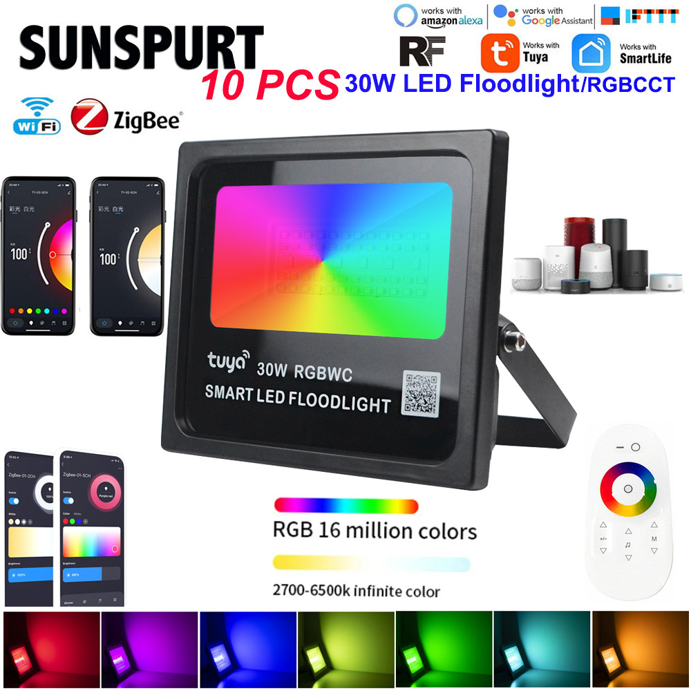 Tuya  ZIGBEE Smart Floodlight  - Smart Zigbee Garden Light 评论和价格