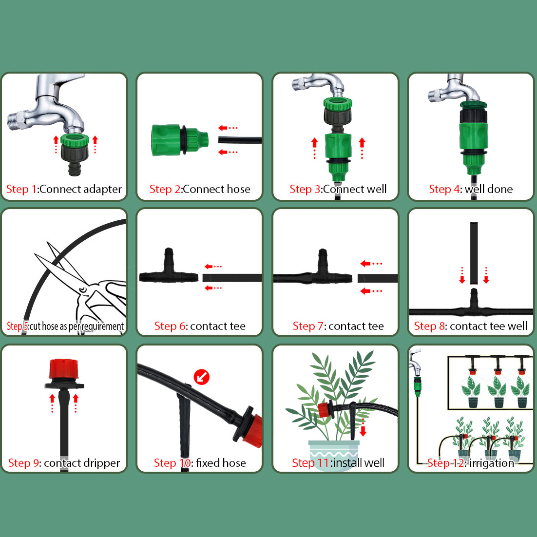 Greenhouse 15M-30M DIY Drip Ir - Smart Garden Technology 评论和价格