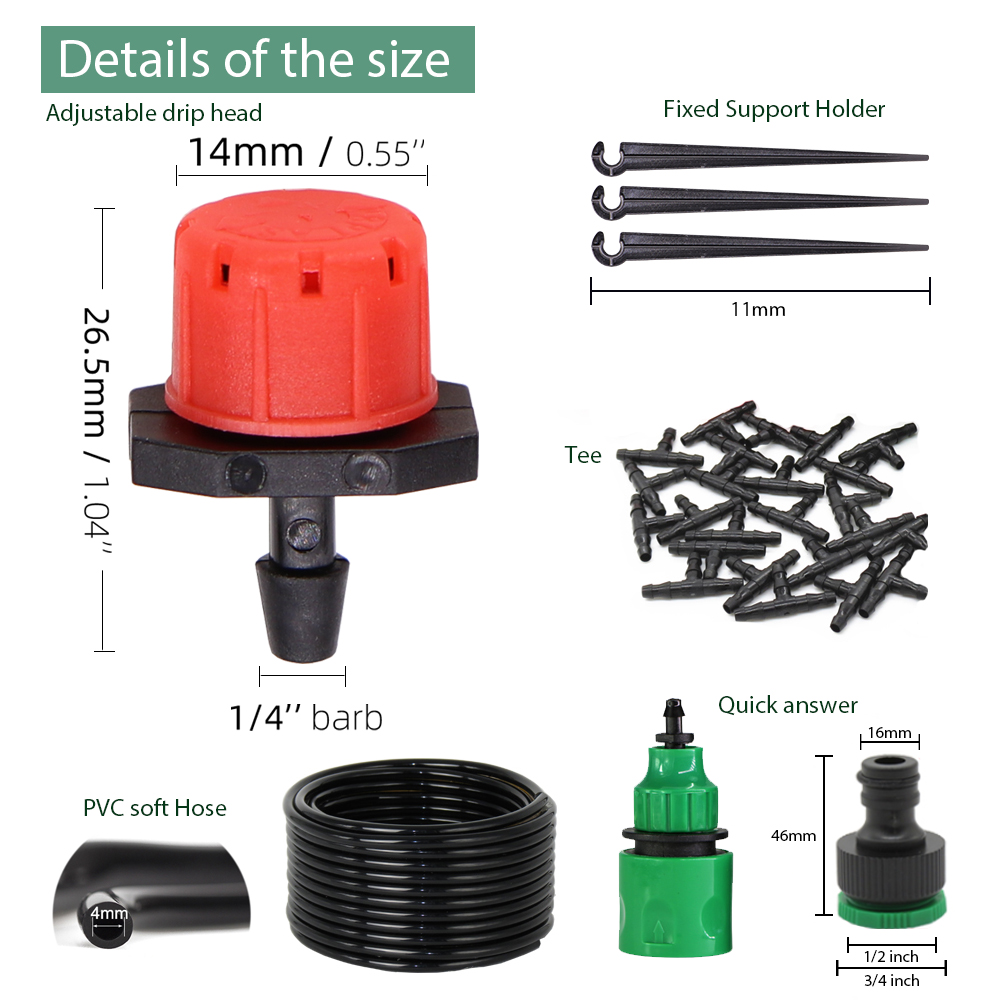 50-5M 1/4'' Hose Adjustable Dr - Smart Garden Technology 评论和价格