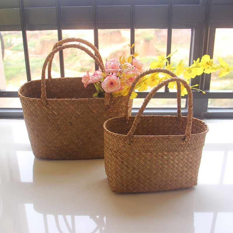 Seaweeds Woven Basket Flower B - Smart Garden Storage 评论和价格