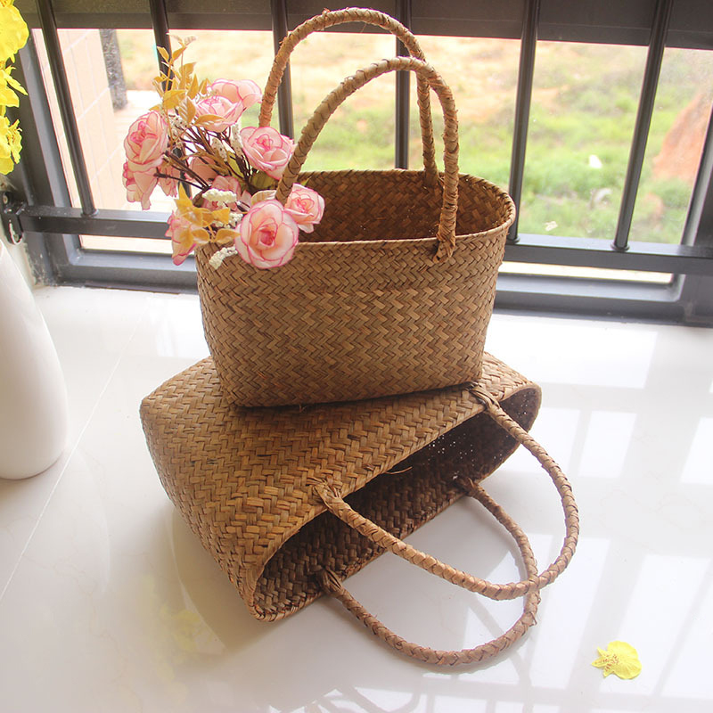 Seaweeds Woven Basket Flower B - Smart Garden Storage 评论和价格