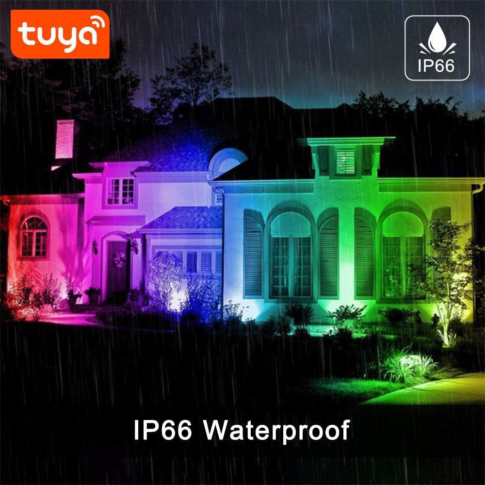 Tuya LED Smart Floodlight RGB  - Smart Zigbee Garden Light 评论和价格