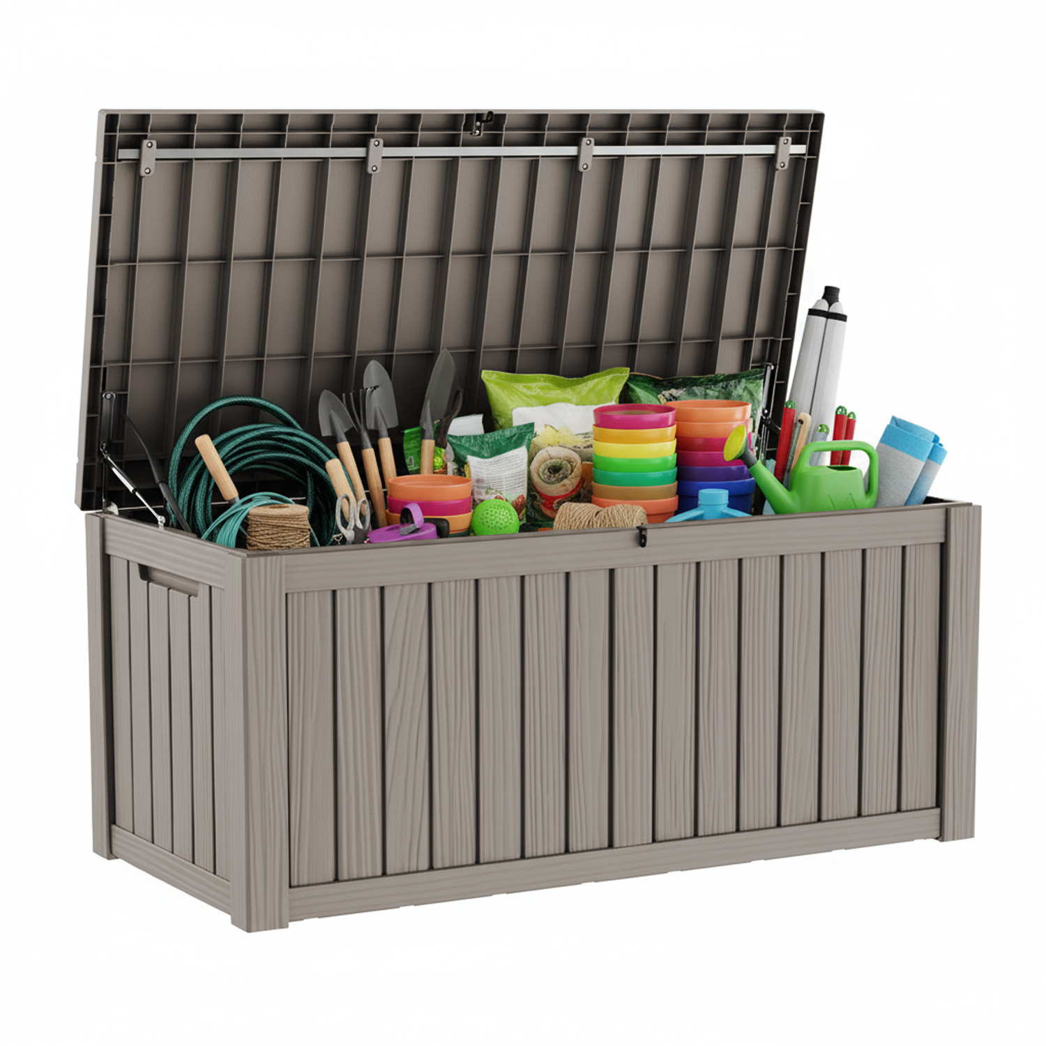 120 Gallon Outdoor Deck Box, L - Smart Garden Storage 评论和价格