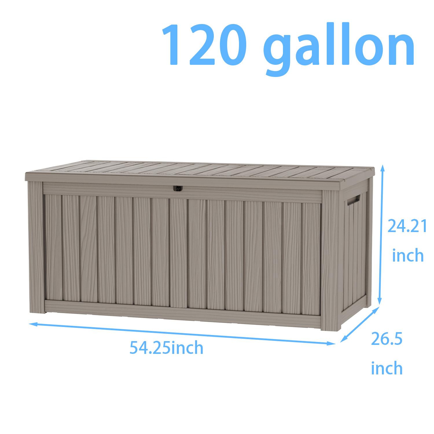120 Gallon Outdoor Deck Box, L - Smart Garden Storage 评论和价格