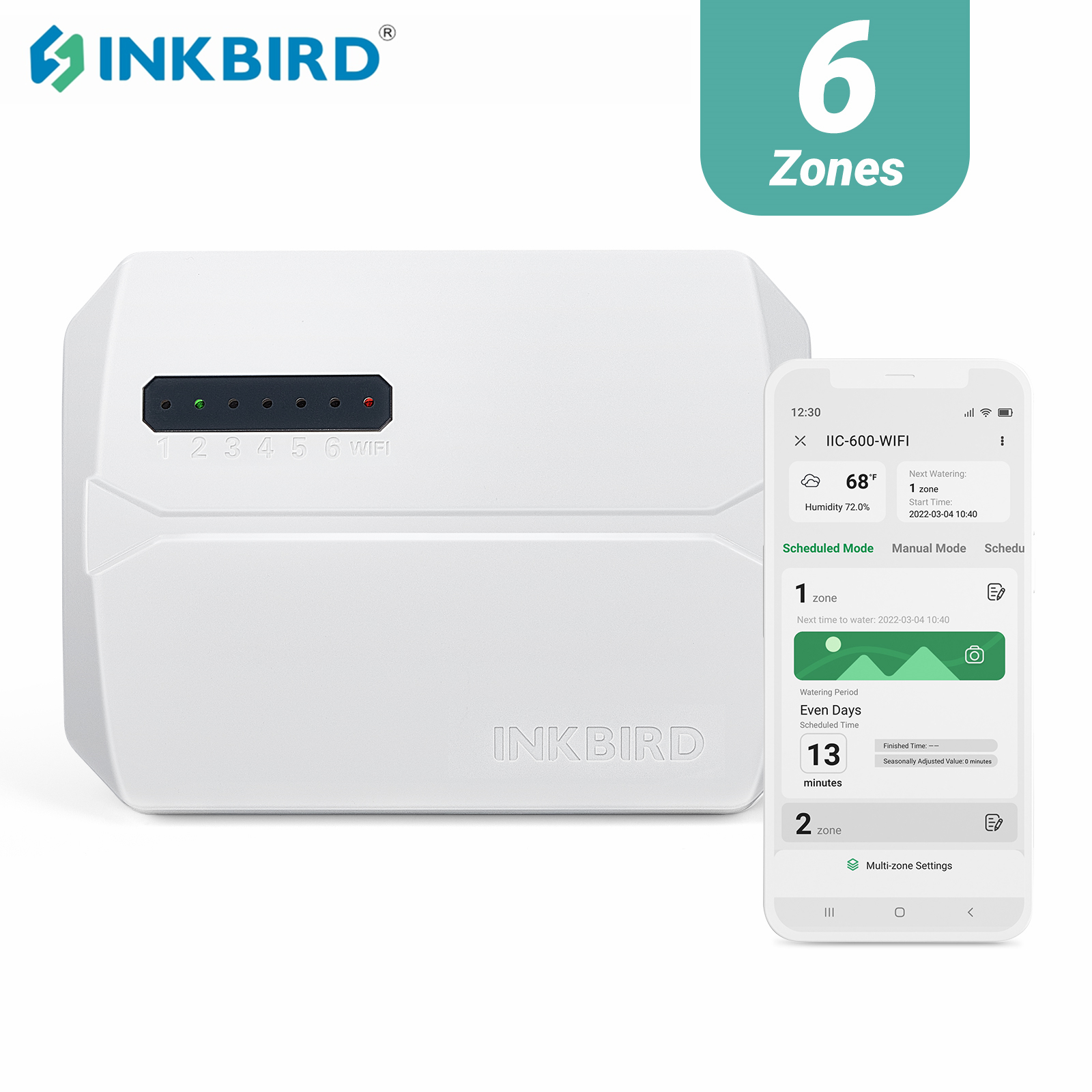 INKBIRD Wi-Fi 6-Zone Auto Irri - Smart Garden Tap Timer 评论和价格