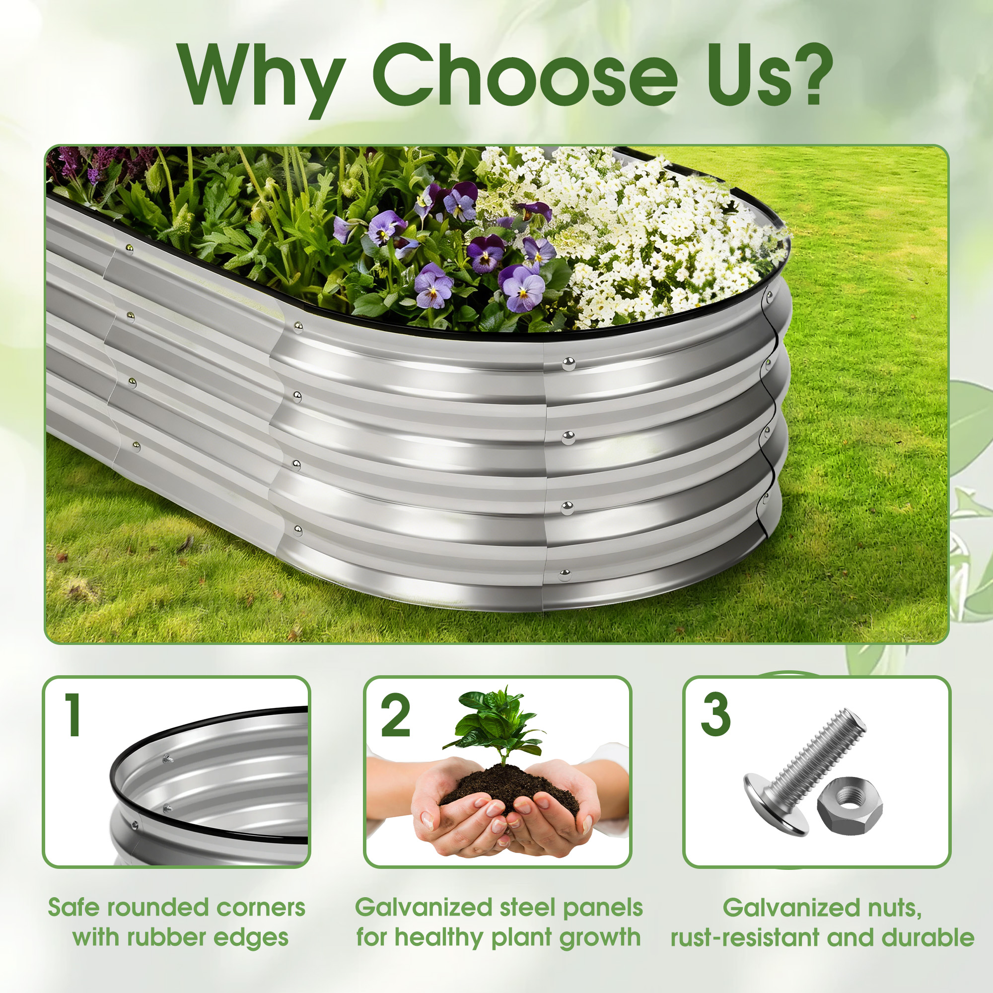 JHK 8x4x1ft Outdoor Metal Gard - Smart Garden Storage 评论和价格