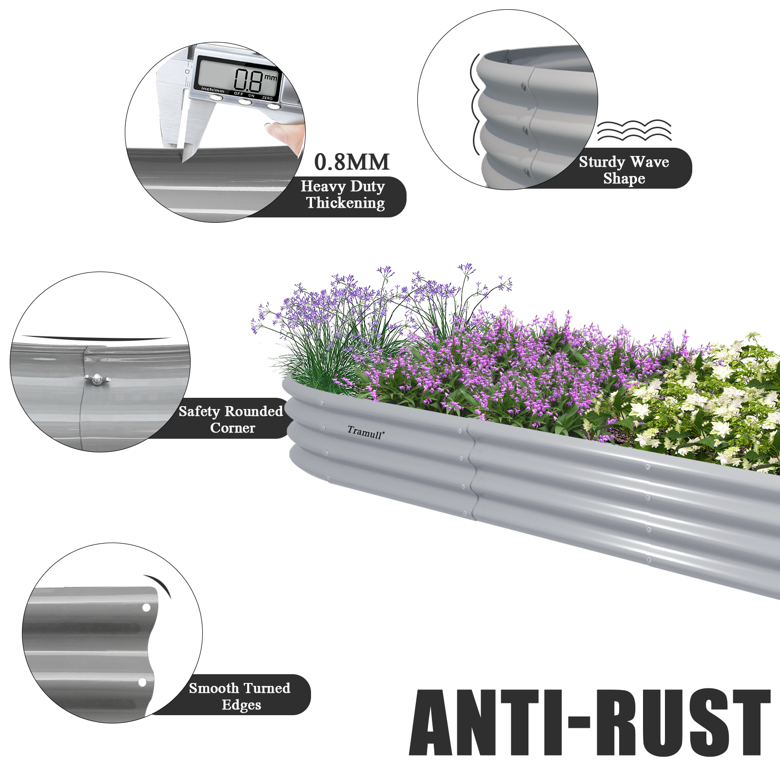 12x2x1FT Galvanized Raised Gar - Smart Garden Storage 评论和价格