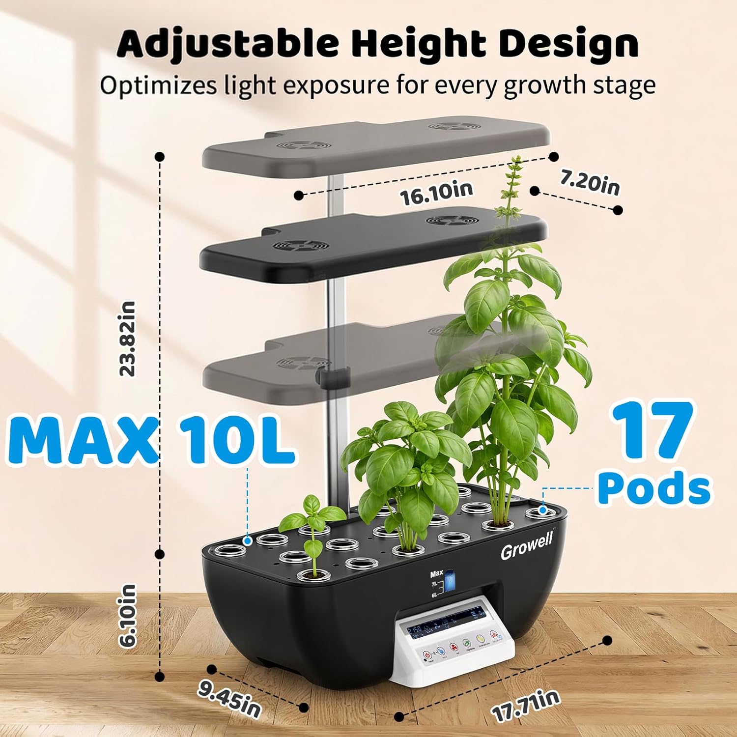 17 Pods Hydroponics Growing Sy - Smart Garden Herb 评论和价格