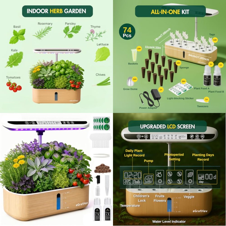 Hydroponics Growing System Kit - Smart Garden Herb 评论和价格